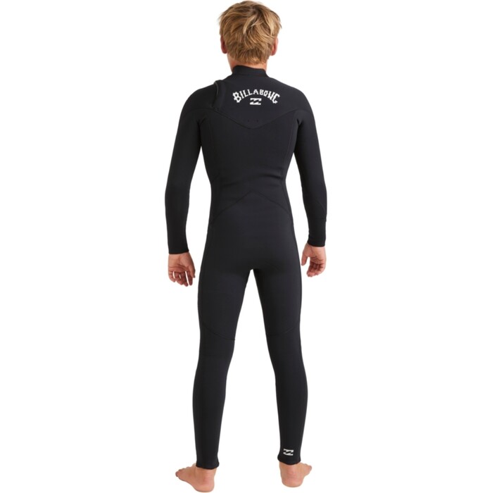 2024 Billabong Junior Foil 4/3mm Chest Zip Neopreno ABBW100155 - Black